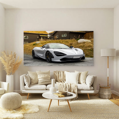 Stunning & Elegant McLaren 720S Wall Art Canvas Office Home Room Framed 120x60cm