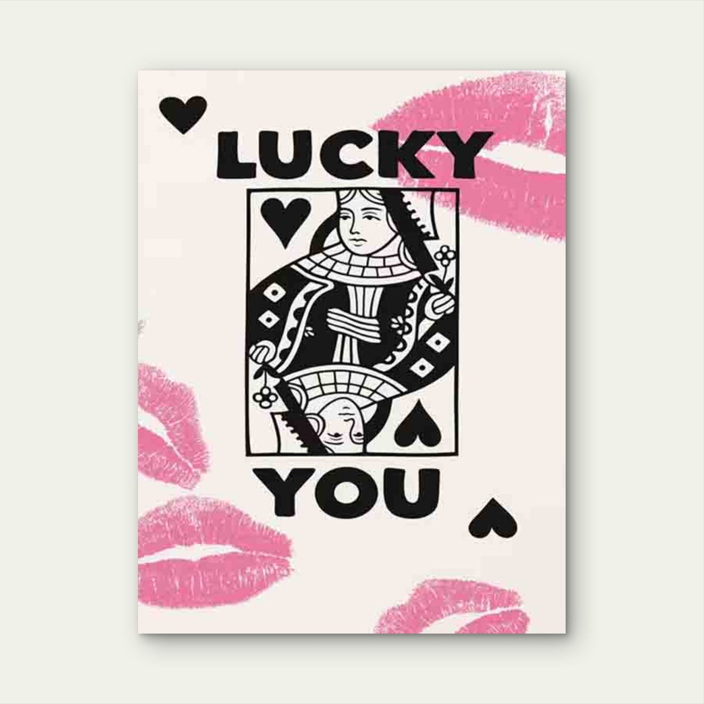 Lucky You Queen Of Hearts 40x60cm Metal Print Ready to Hang