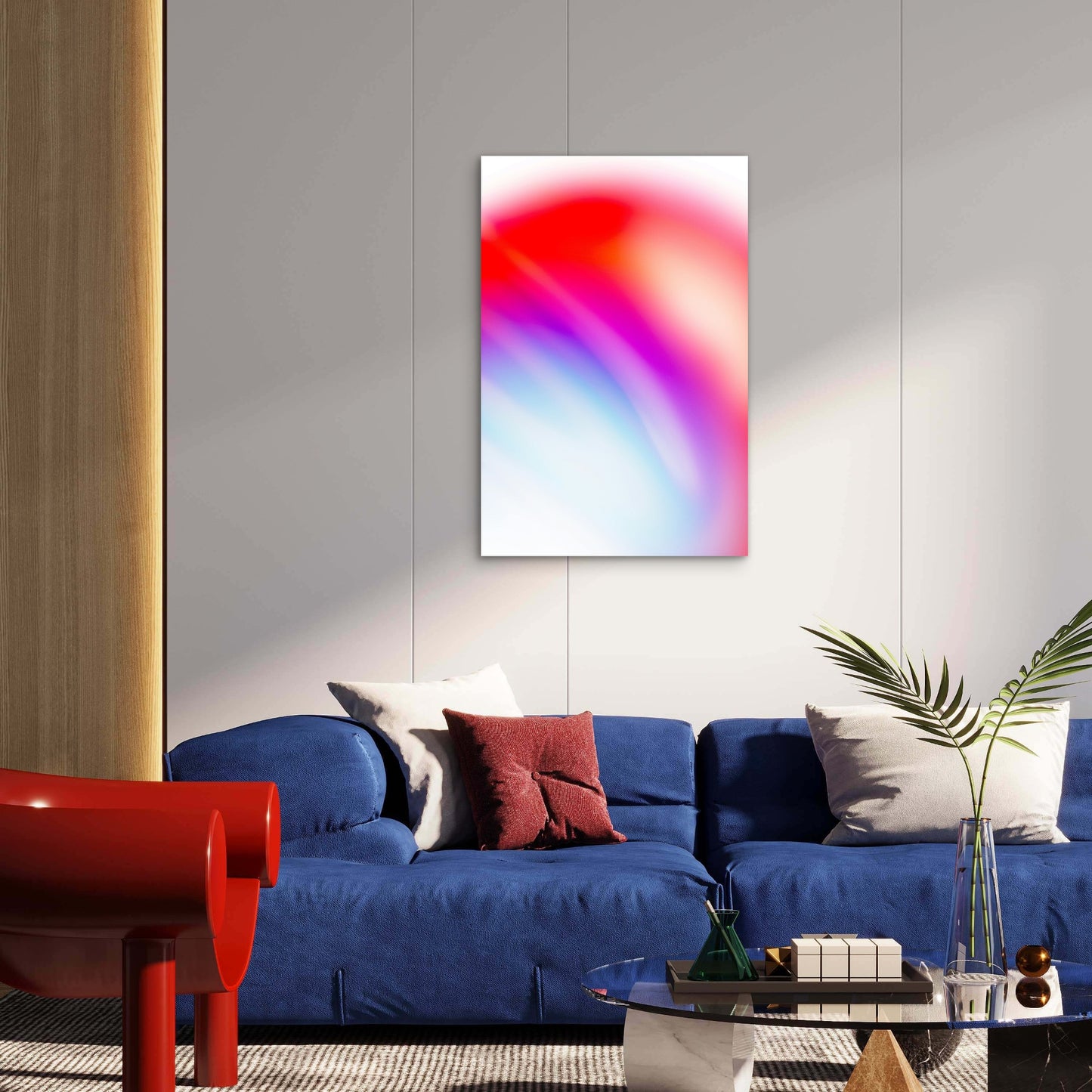 Abstract Vibrant Gradient Design 40x60cm Metal Print Ready to Hang
