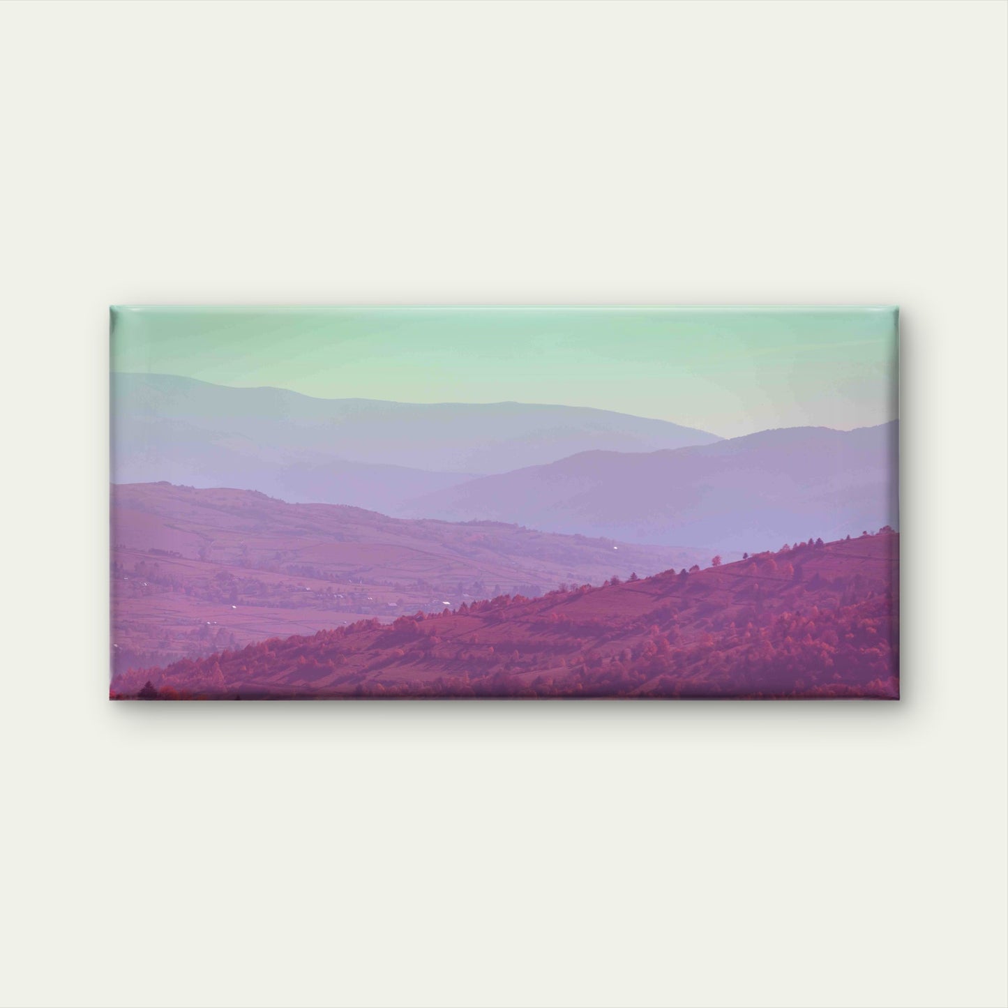 Sunset Over Carpathian Mountain Wall Art Canvas Office Home Room Framed 120x60cm