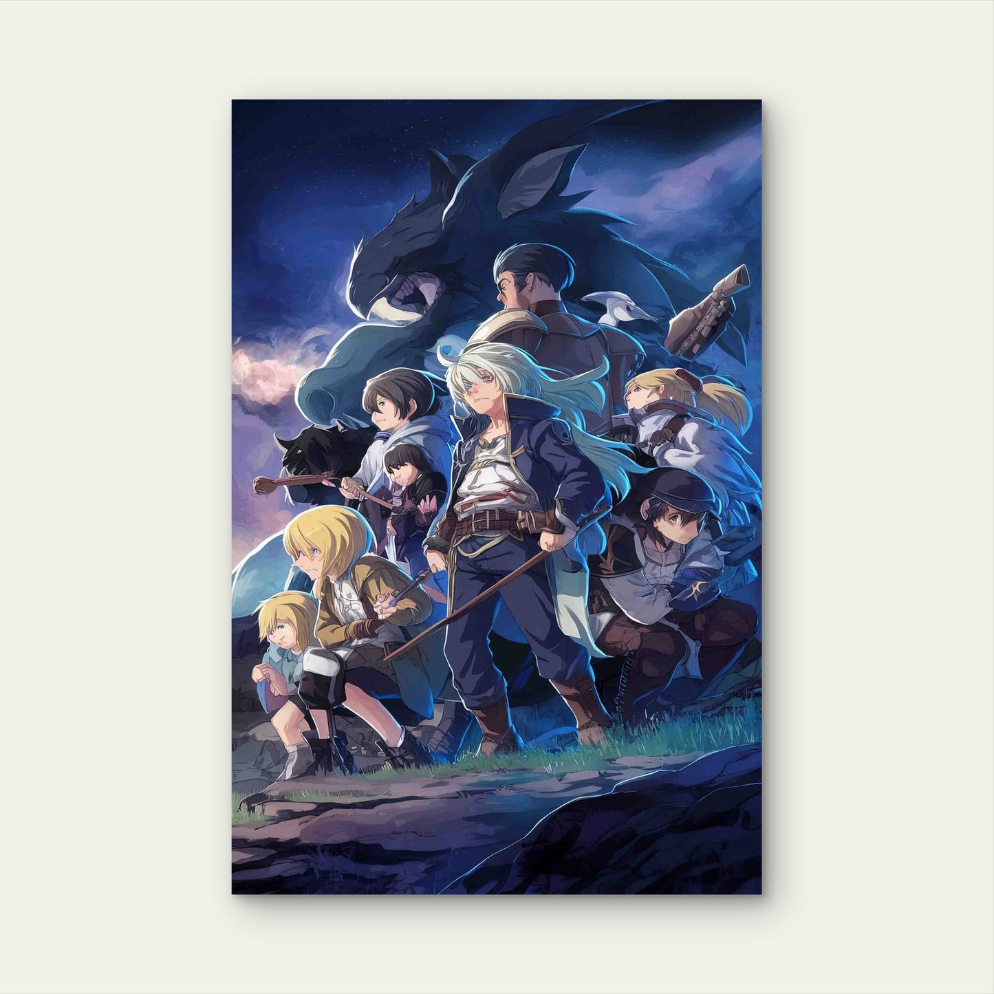 Warriors Clashing Anime Battles Metal Print Ready to Hang