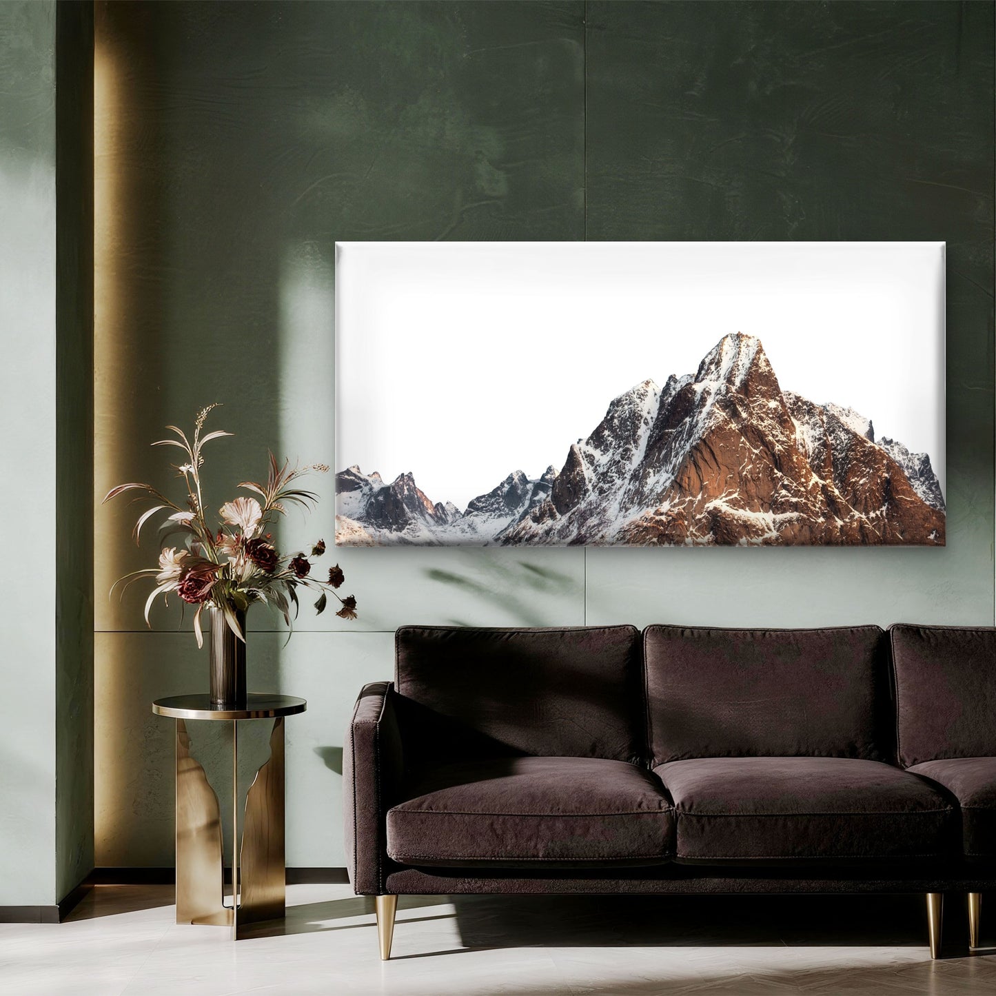 Aiguille Du Dru Mountain Peak Wall Art Canvas Office Home Room Framed 120x60cm