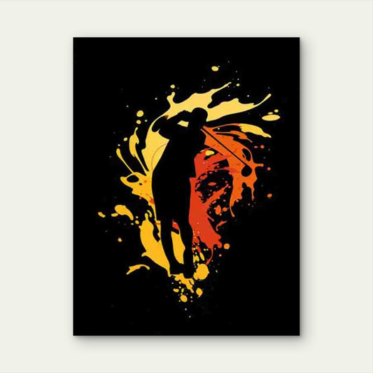 Dynamic Splashes Art Modern Retro 40x60cm Metal Print Ready to Hang