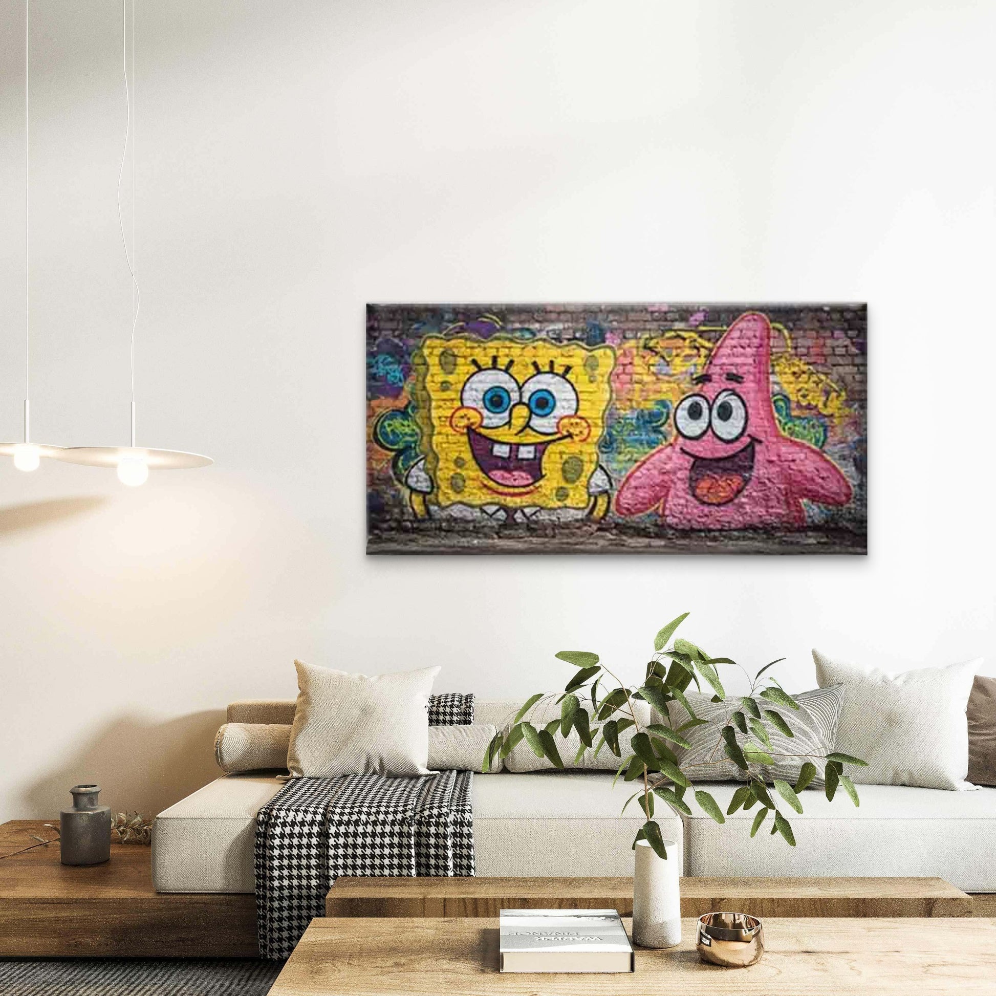 Patrick Square One Wall Art Canvas Office Home Room Framed 120x60cm - Bella Home Decor