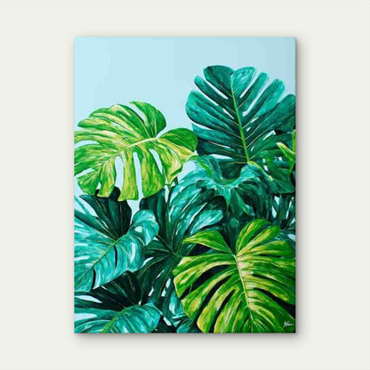 Tropical Plant Art Monstera Art 60x90cm Metal Print Ready to Hang