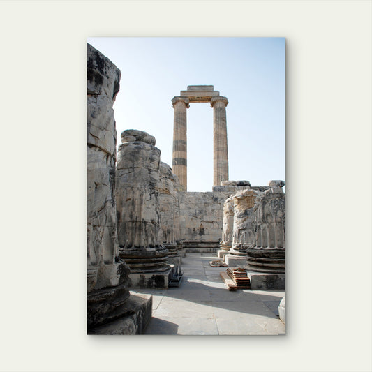 Ancient Greece Apollo Columns Architecture 40x60cm Metal Print Ready to Hang