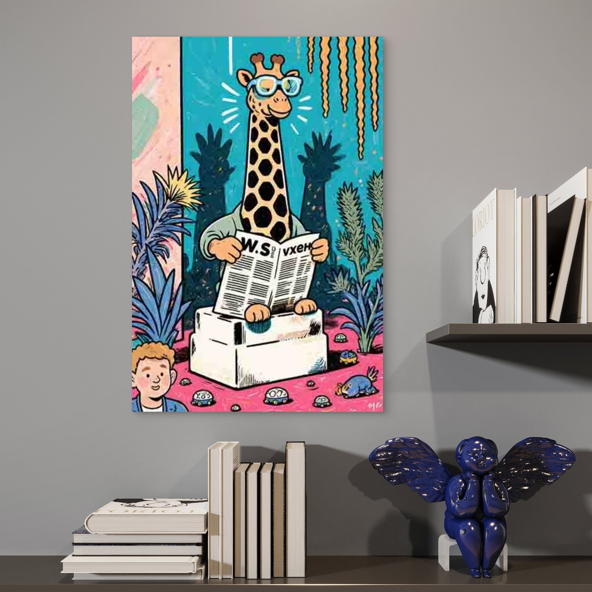 Giraffe - Themed Metal Print Ready to Hang - Bella Home Decor