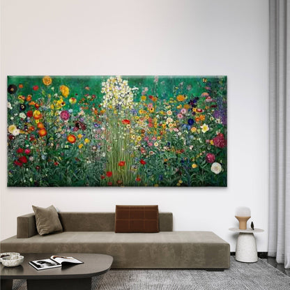 Garden Path with Butterflies Wall Art Canvas Office Home Room Framed 120x60cm