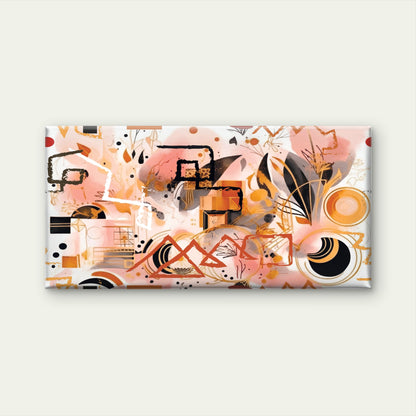 Abstract Geometric Terracotta Print Wall Art Canvas Office Home Framed 120x60cm