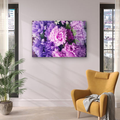 Purple Carnation Flower Petal Bloom   Acrylic Glass Printing Wall Art Australian Made Quality