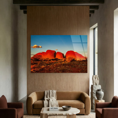 Kata Tjuta The Olgas Red Rock Outback  Acrylic Glass Printing Wall Art Australian Made Quality