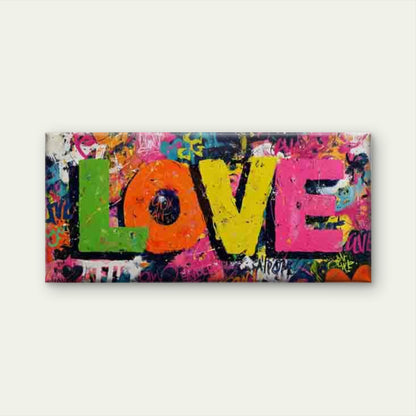 Graffiti Modern Street Art Wall Art Canvas Office Home Room Framed 120x60cm