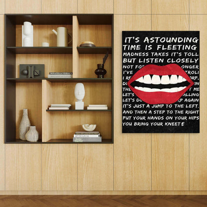 Vampire Lips Art Modern Retro 40x60cm Metal Print Ready to Hang - Bella Home Decor