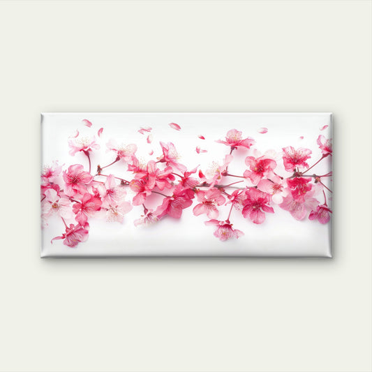 Pink Cherry Blossom Branch Wall Art Canvas Office Home Room Framed 120x60cm