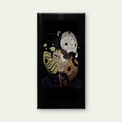 Anime Ninja Broken Mask Wall Art Canvas Office Home Room Framed 120x60cm