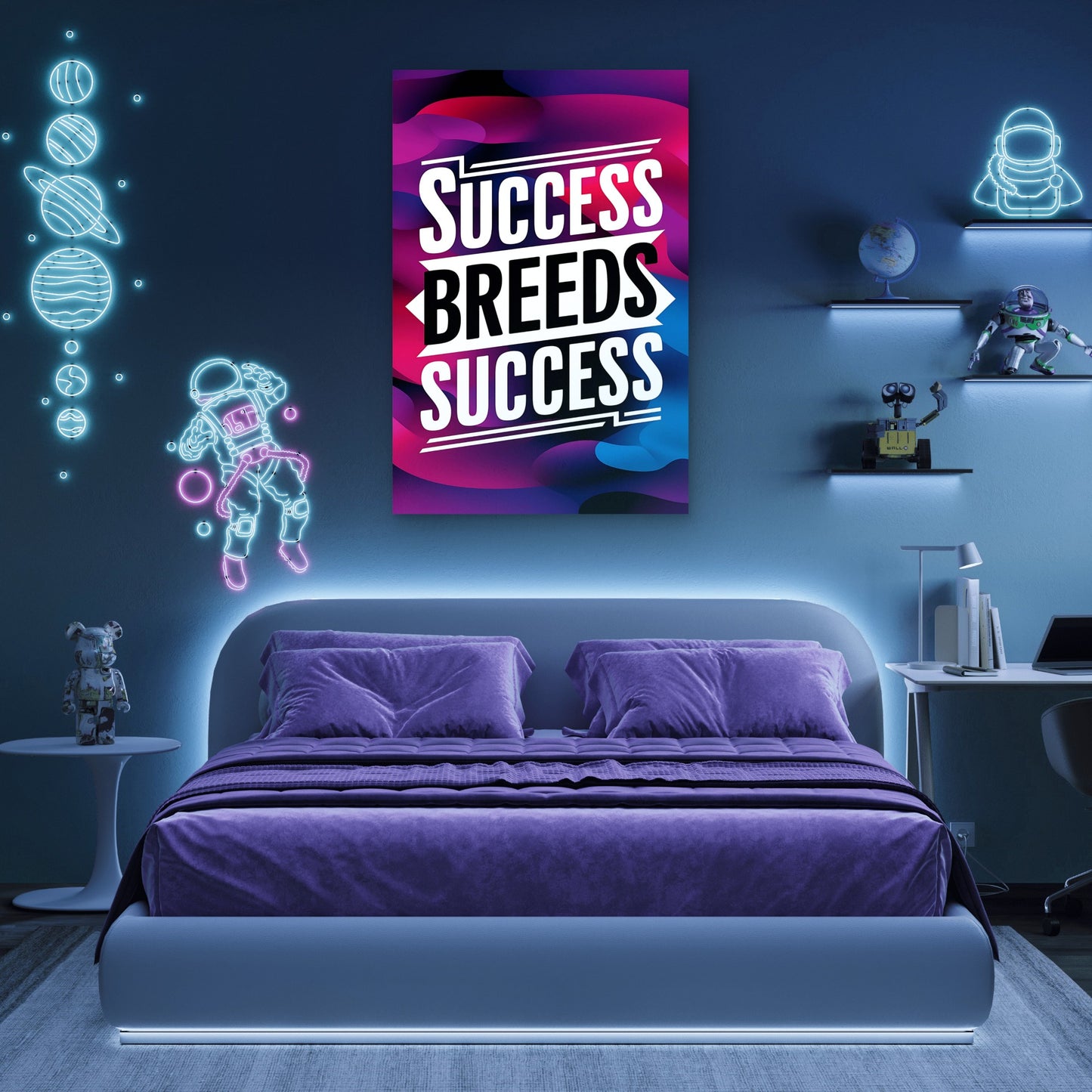 Success Breeds Success Quotes 5mm thick Plastic Poster Ready to Hang 90x60cm