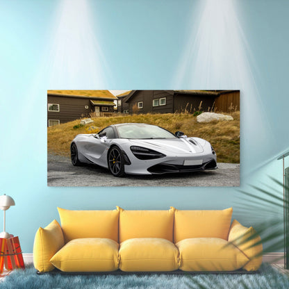 Stunning & Elegant McLaren 720S Wall Art Canvas Office Home Room Framed 120x60cm