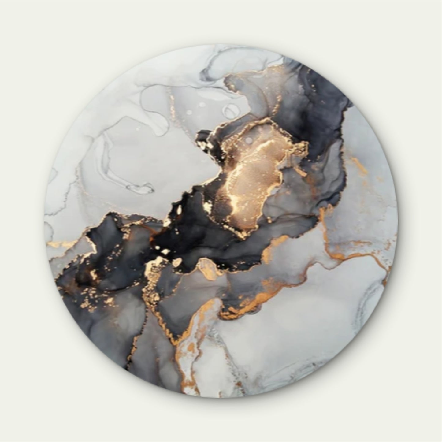 Gold Black Abstract Stunning Multicoloured Acrylic Glass Rounded Print Tempered Glass Wall Art 100% Made in Australia Ready to Hang