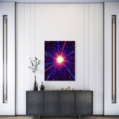 Abstract Cosmic Space Explosion Metal Print Ready to Hang - Bella Home Decor