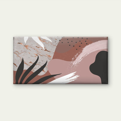 Earthy Terracotta Brown Abstract Wall Art Canvas Office Home Framed 120x60cm