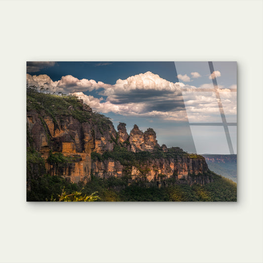 Three Sisters Blue Mountains Valley View Acrylic Glass Printing Wall Art Australian Made Quality