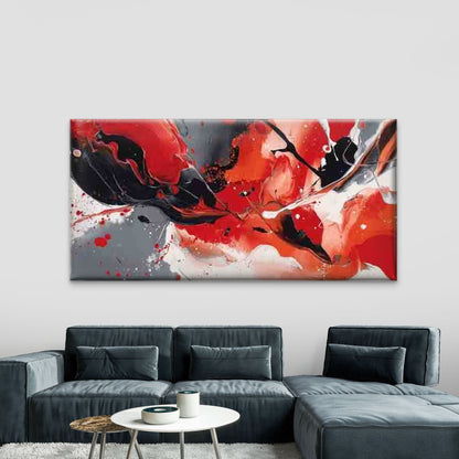 Abstract Splash Color Wall Art Canvas Office Home Room Framed 120x60cm - Bella Home Decor