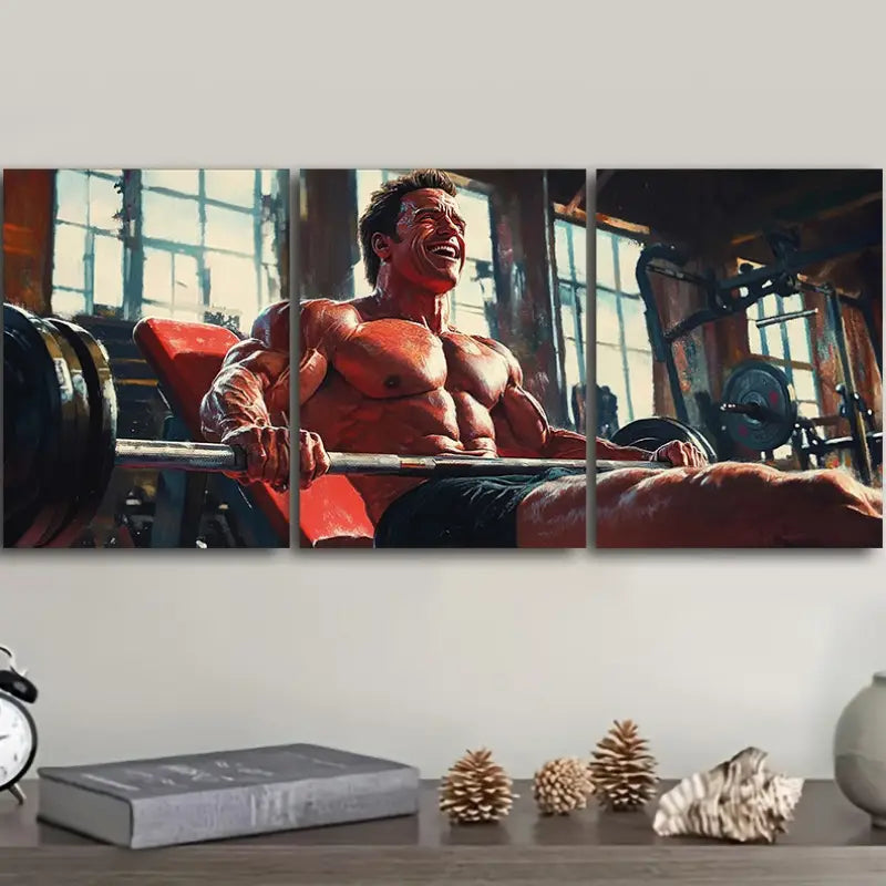 3pcs Fitness Instructor Metal Print Ready to Hang Art