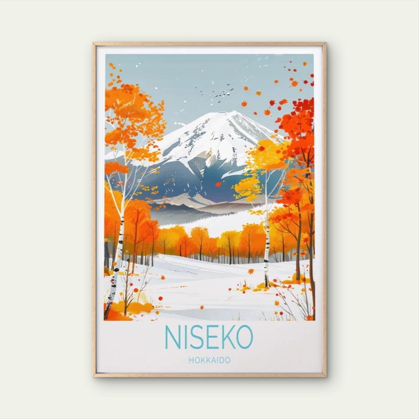 Niseko Hokkaido, Mount Yōtei In Winter Travel Poster Print Wall Art