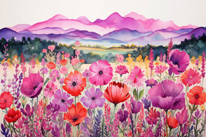 Painting Of a Group of Poppy Flowers Home Decor Premium Quality Poster Print Choose Your Sizes - Bella Home Decor