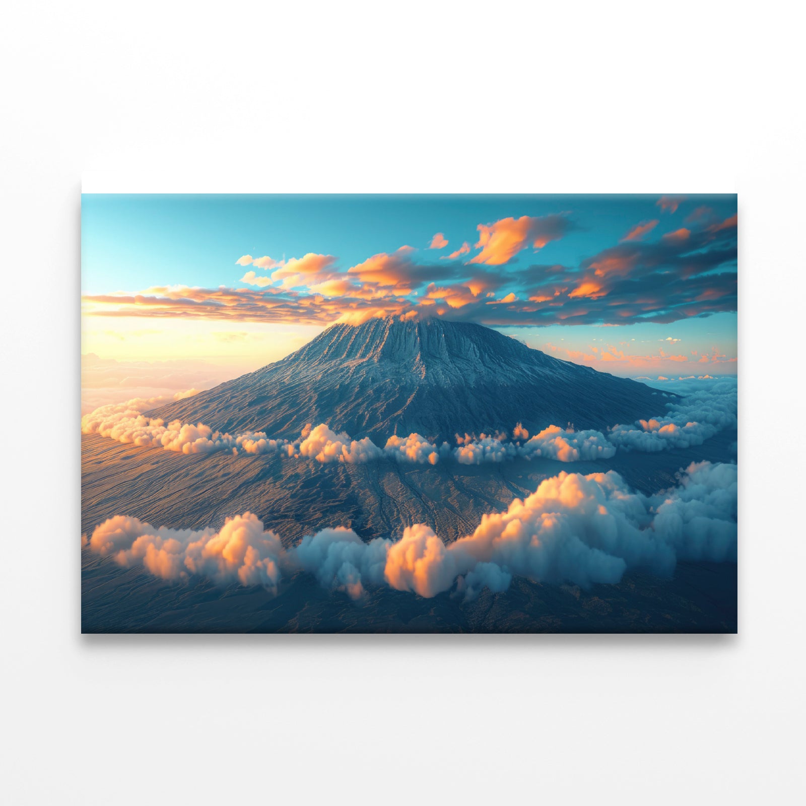 Clouds Around Mount Kilimanjaro Print 100% Australian Made - Bella Home Decor