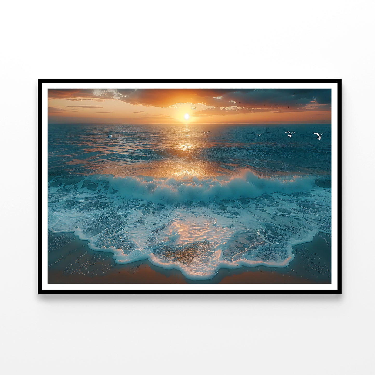 Sunset over the Ocean Home Decor Premium Quality Poster Print Choose Your Sizes