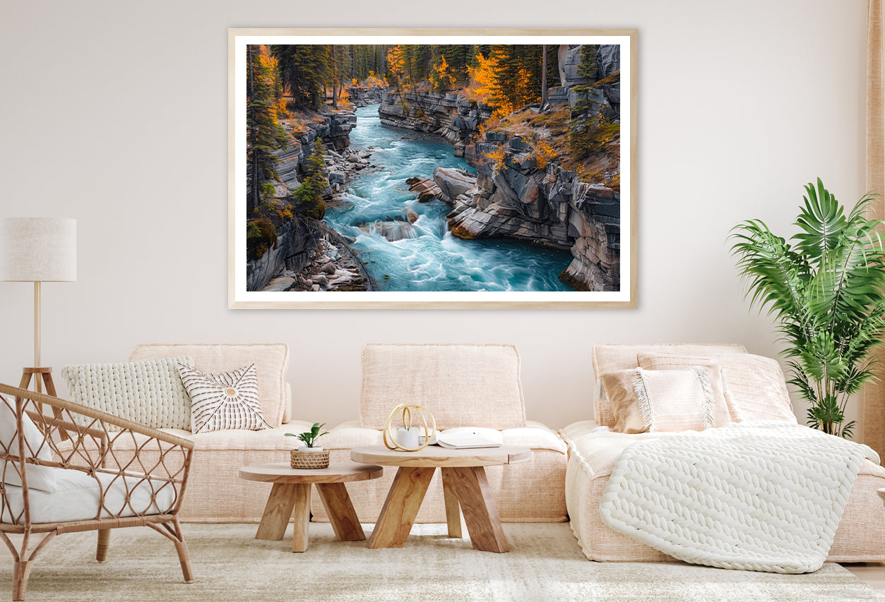 A River Flowing Through a Rocky Area Home Decor Premium Quality Poster Print Choose Your Sizes - Bella Home Decor