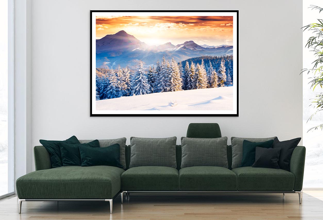 Fantastic Evening Winter Landscape Home Decor Premium Quality Poster Print Choose Your Sizes