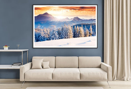 Fantastic Evening Winter Landscape Home Decor Premium Quality Poster Print Choose Your Sizes