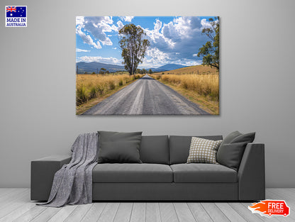 Road with Trees, Sky & Mountains Print 100% Australian Made - Bella Home Decor