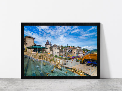 Beautiful Cityscape In Vietnam Glass Framed Wall Art, Ready to Hang Quality Print Without White Border Black