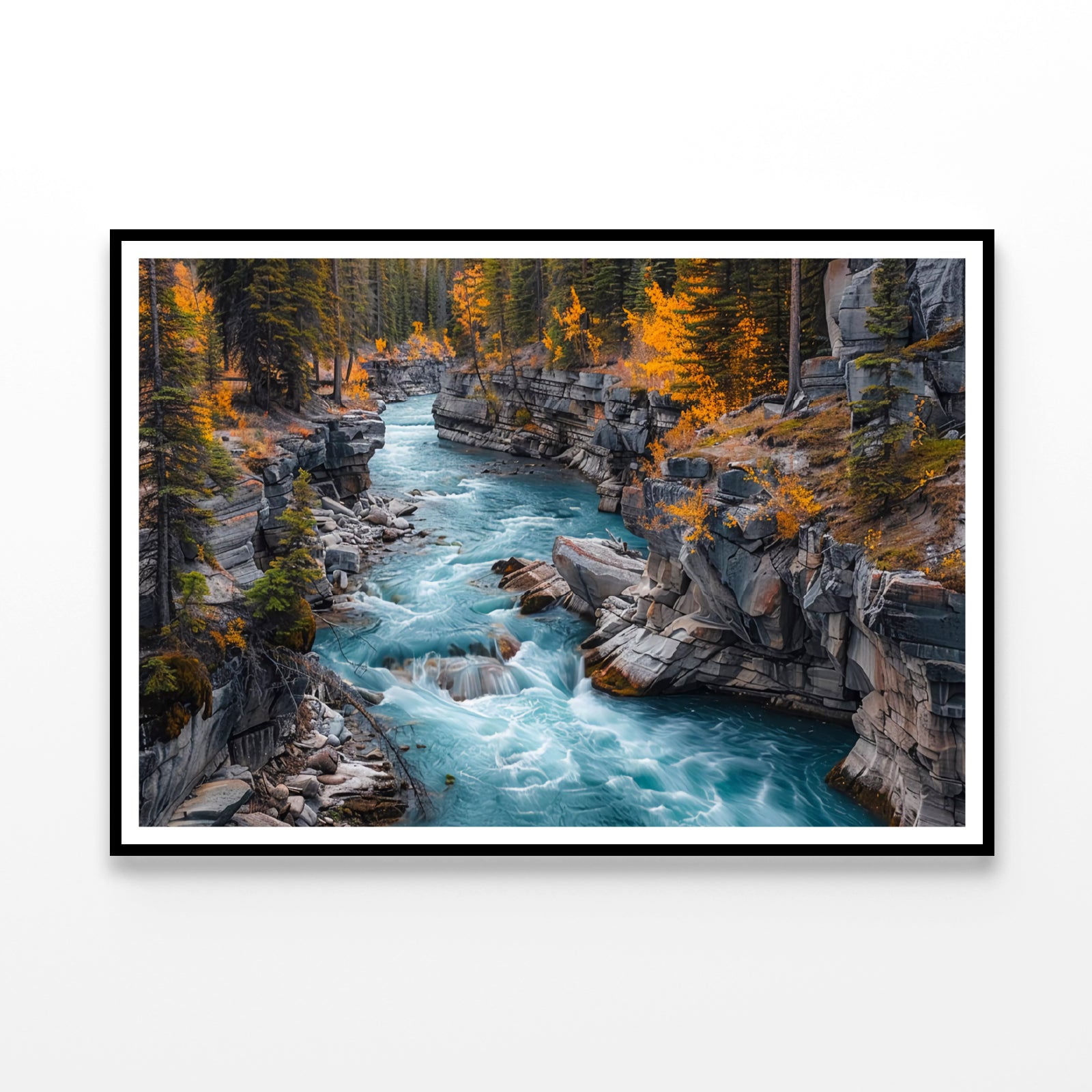 A River Flowing Through a Rocky Area Home Decor Premium Quality Poster Print Choose Your Sizes - Bella Home Decor