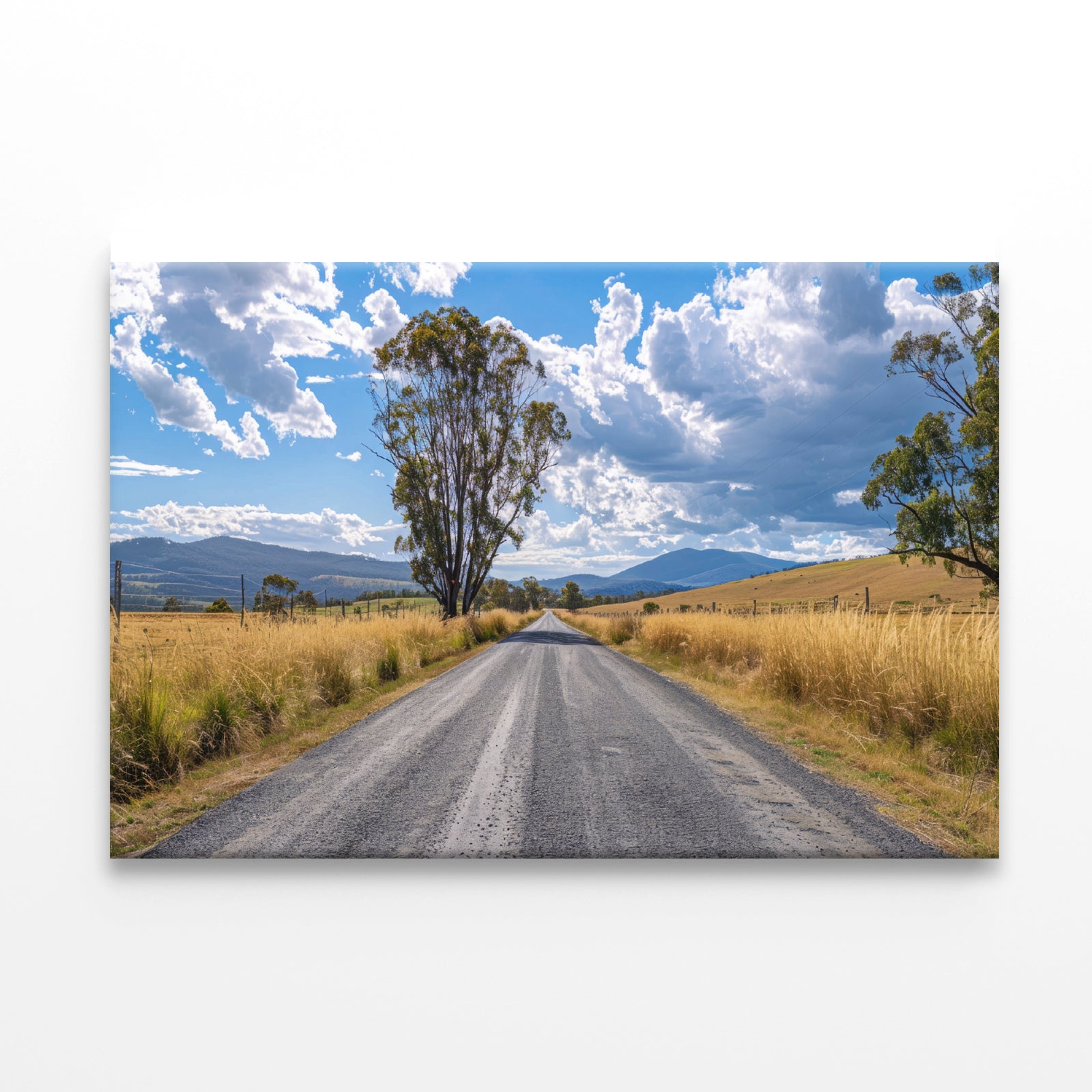 Road with Trees, Sky & Mountains Print 100% Australian Made - Bella Home Decor