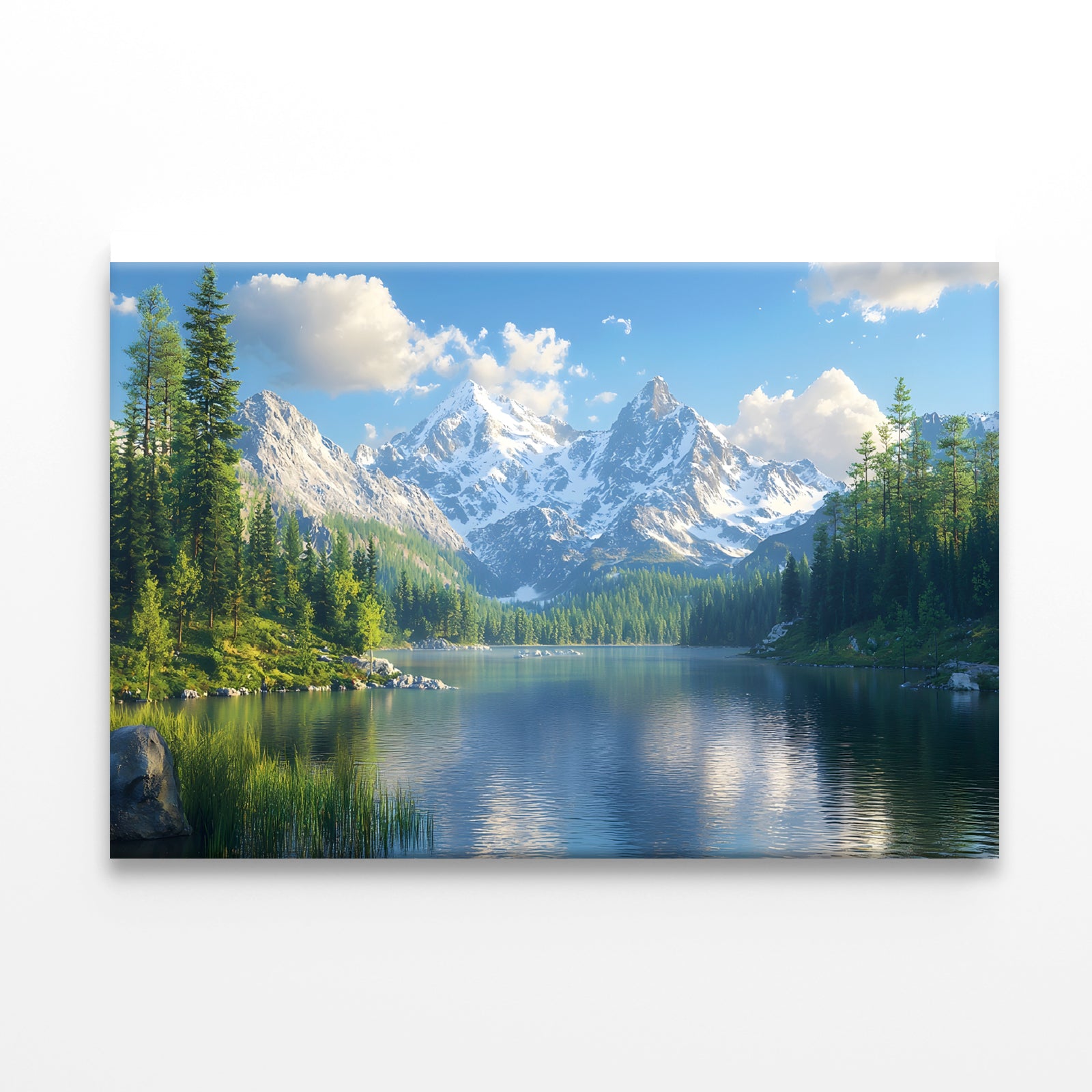 Lake with Trees and Mountains Print 100% Australian Made - Bella Home Decor