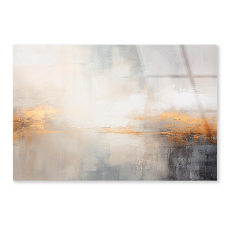 White Gold & Black Abstract  Acrylic Glass Print Tempered Glass Wall Art 100% Made in Australia Ready to Hang - Bella Home Decor
