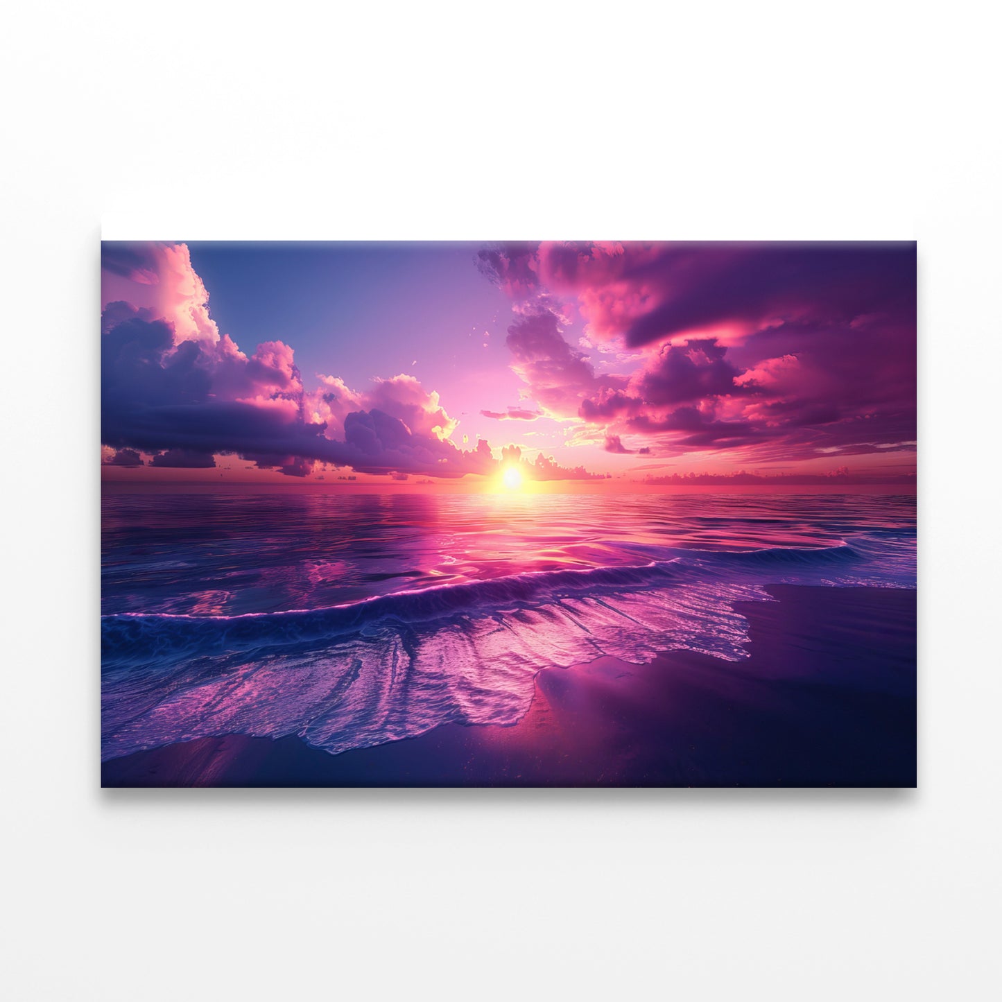 Sunset with Pink Sky in Seashore Print 100% Australian Made - Bella Home Decor