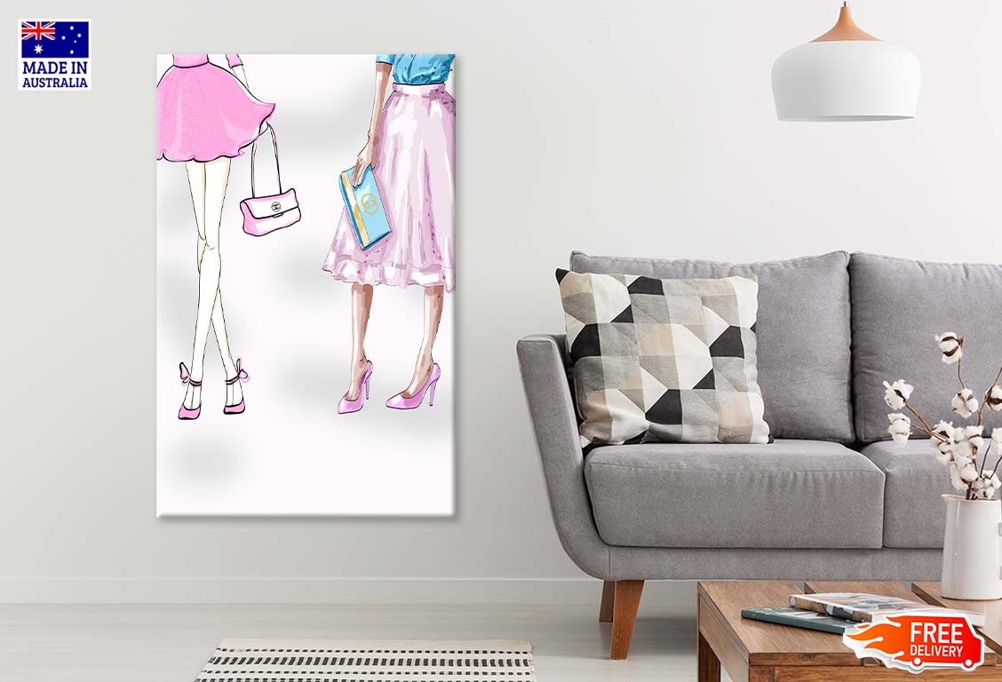 Modern Pink Ladies Fashion Art Print 100% Australian Made