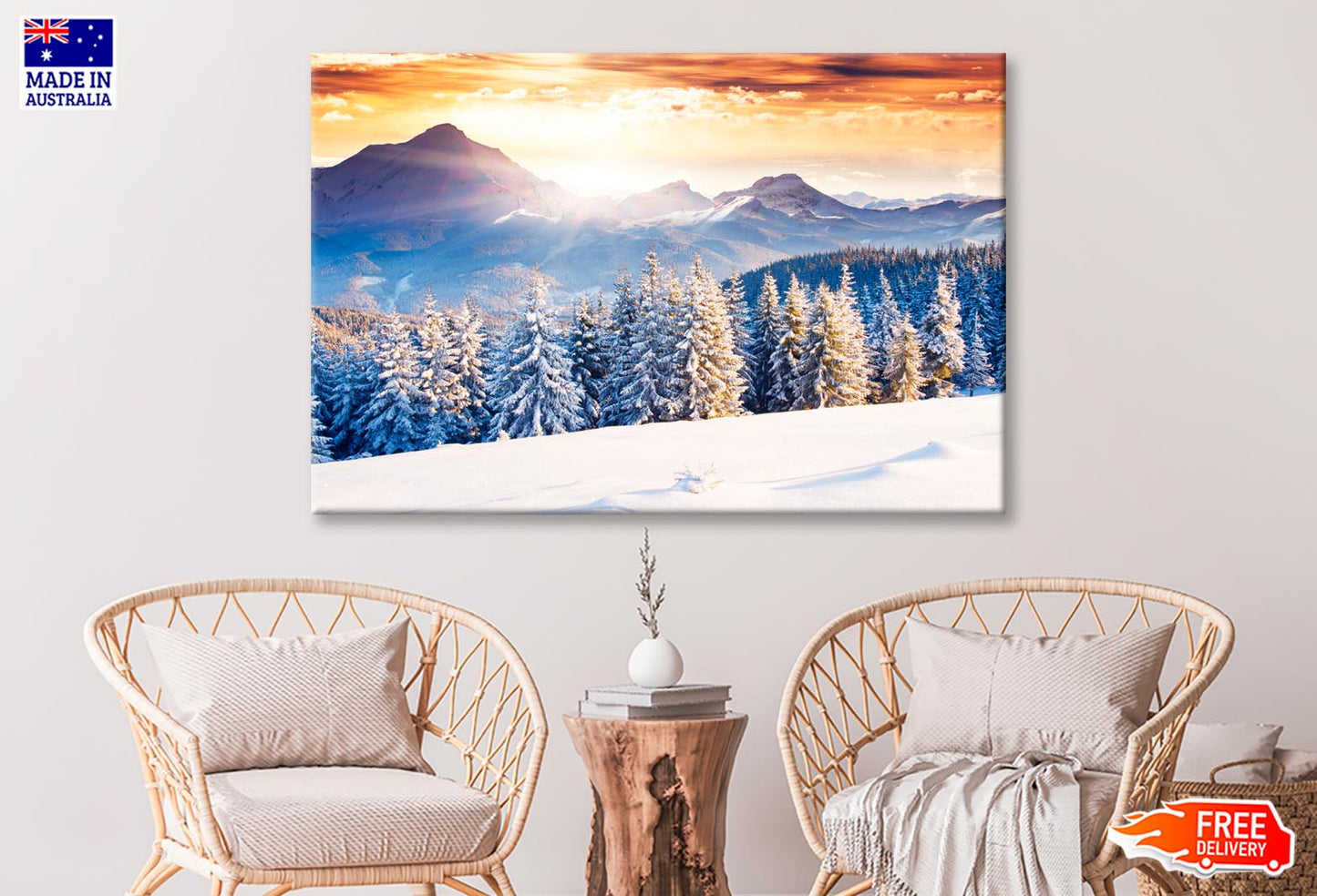 Fantastic Evening Winter Landscape Wall Art Decor 100% Australian Made - Bella Home Decor