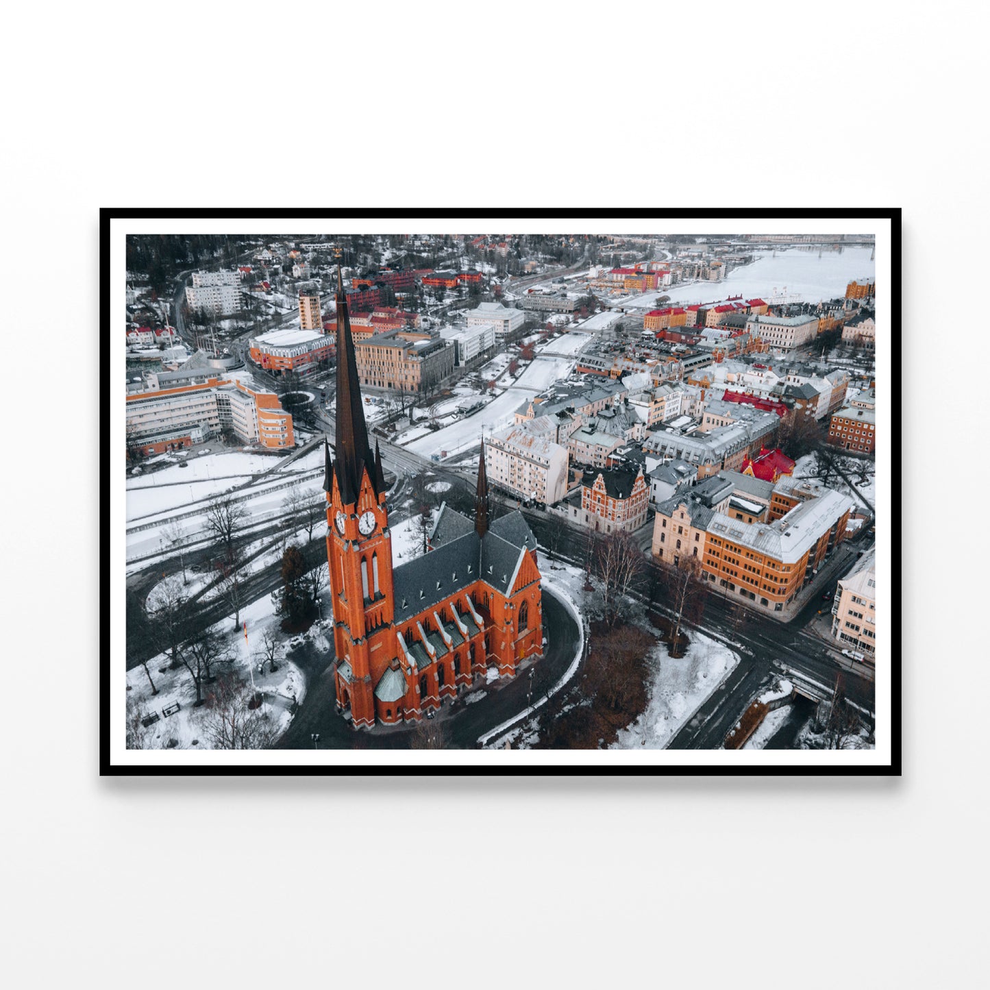 Gustav Adolf Church in Winter Home Decor Premium Quality Poster Print Choose Your Sizes