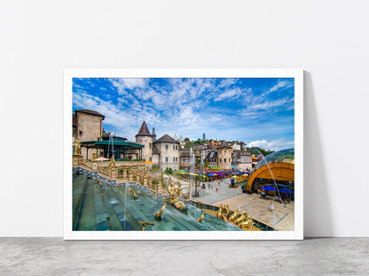 Beautiful Cityscape In Vietnam Glass Framed Wall Art, Ready to Hang Quality Print Without White Border White