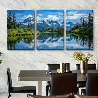3pcs Alaska Alaskan Landscape Décor Perfect Wall Art Canvas Framed 60x90cm - Bella Home Decor