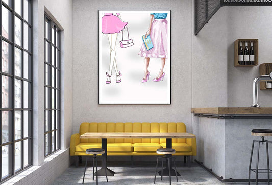 Modern Pink Ladies Fashion Art Design Home Decor Premium Quality Poster Print Choose Your Sizes