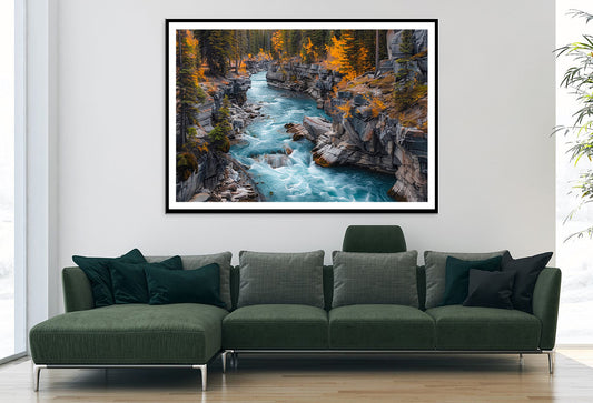 A River Flowing Through a Rocky Area Home Decor Premium Quality Poster Print Choose Your Sizes - Bella Home Decor