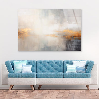 White Gold & Black Abstract  Acrylic Glass Print Tempered Glass Wall Art 100% Made in Australia Ready to Hang - Bella Home Decor
