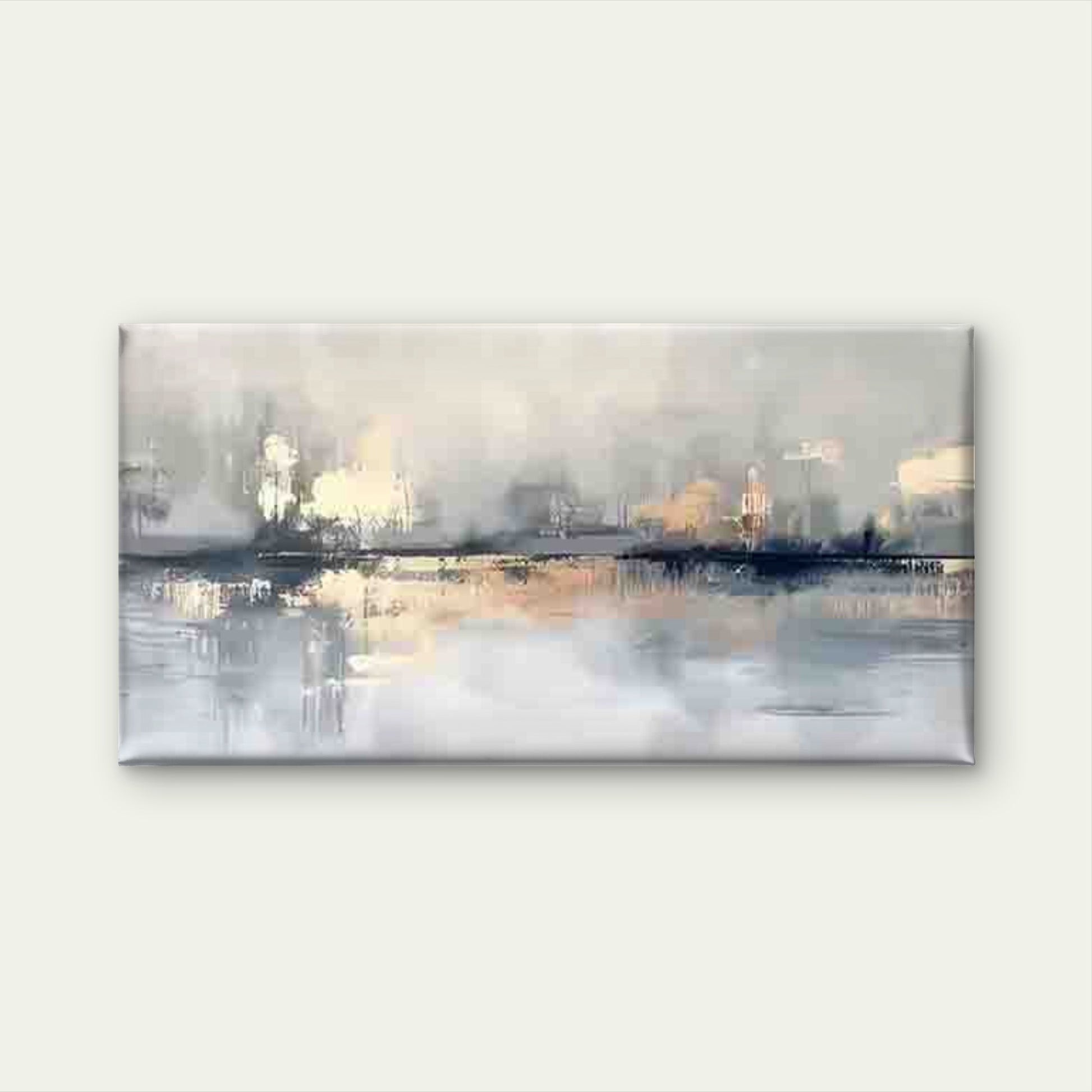 Serene Abstract Landscape Wall Art Canvas Office Home Room Framed 120x60cm - Bella Home Decor
